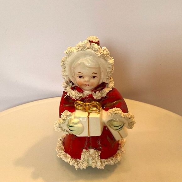 Beautiful Vintage Christmas Angel Napco S116A Japan must see spaghetti trim - Picture 1 of 6